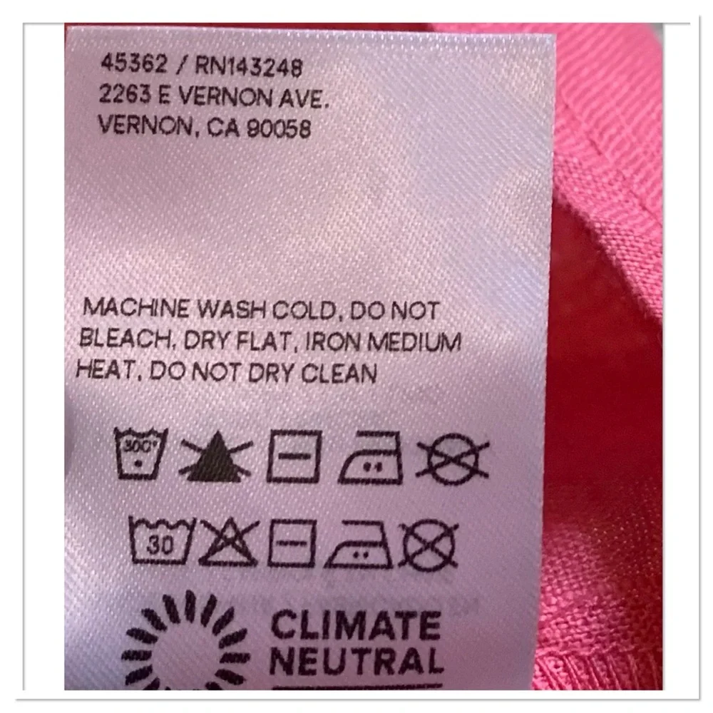 Reformation Aubree Linen Dress Sundried Tomato Size Extra Large - Picture 9 of 9